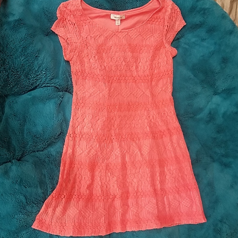 Coral knew length dress